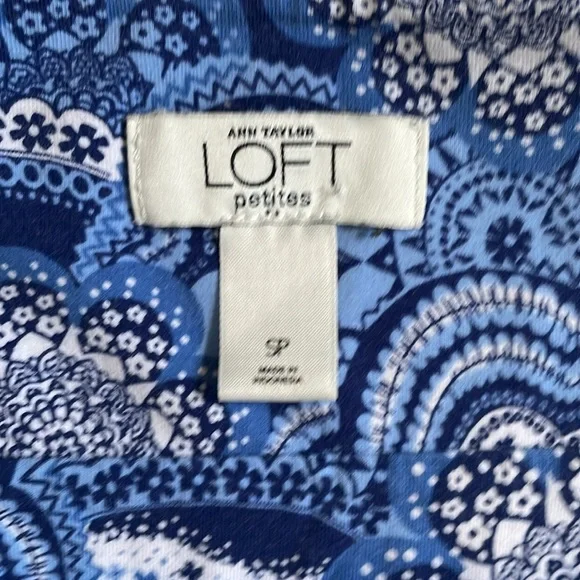 💙The Loft:  Blue paisley print summer dress - Picture 5 of 6